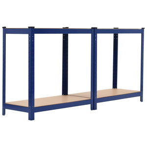 Ραφιέρα 2 Τεμ. Μπλε 80 x 40 x 160 εκ. από Ατσάλι & MDF - PAKOBAZAAR