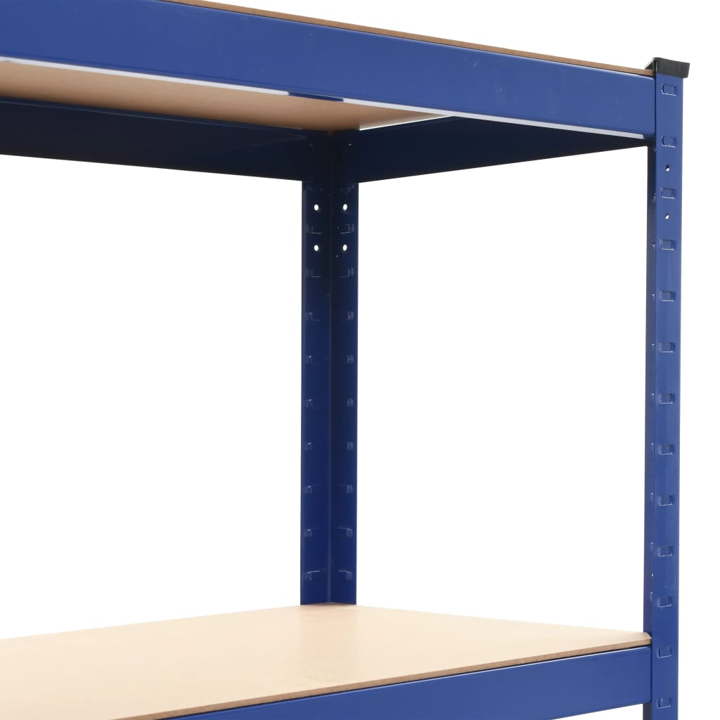 Ραφιέρα 2 Τεμ. Μπλε 80 x 40 x 160 εκ. από Ατσάλι & MDF - PAKOBAZAAR