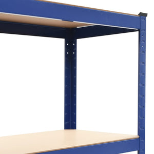 Ραφιέρα 2 Τεμ. Μπλε 80 x 40 x 160 εκ. από Ατσάλι & MDF - PAKOBAZAAR