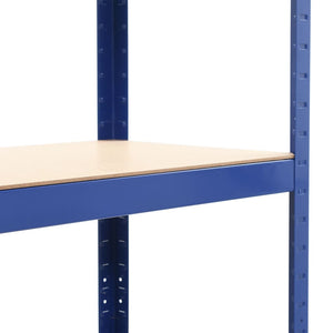Ραφιέρα 2 Τεμ. Μπλε 80 x 40 x 160 εκ. από Ατσάλι & MDF - PAKOBAZAAR