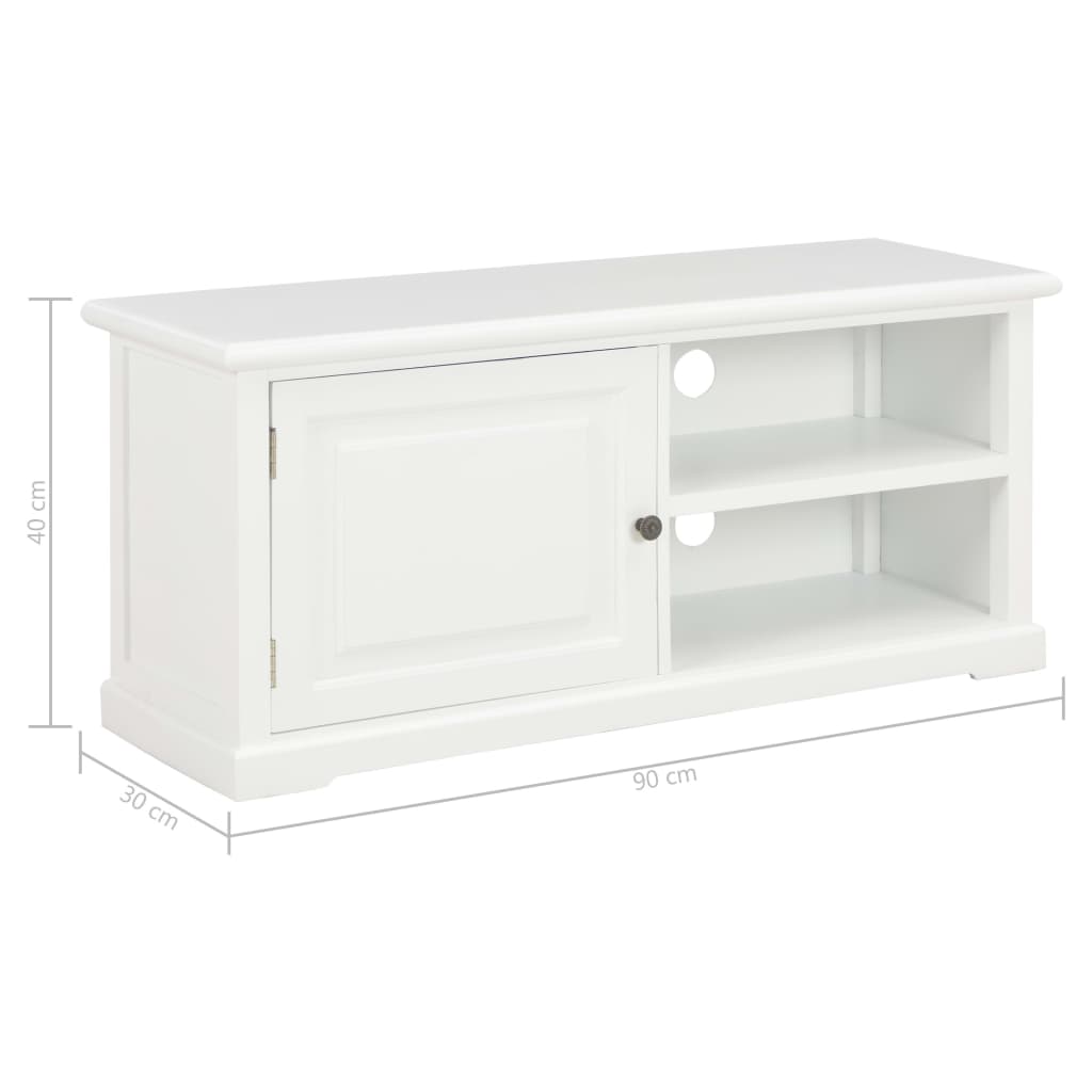 Έπιπλο Τηλεόρασης Λευκό 90 x 30 x 40 εκ. Ξύλινο - PAKOBAZAAR