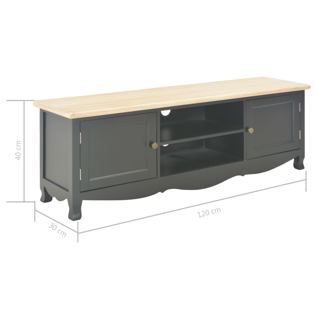 Έπιπλο Τηλεόρασης Μαύρο 120 x 30 x 40 εκ. Ξύλινο