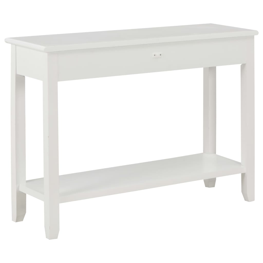 Τραπέζι Κονσόλα Λευκό 110 x 35 x 80 εκ. Ξύλινο - PAKOBAZAAR