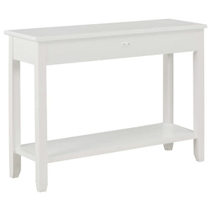 Τραπέζι Κονσόλα Λευκό 110 x 35 x 80 εκ. Ξύλινο - PAKOBAZAAR