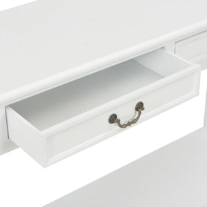 Τραπέζι Κονσόλα Λευκό 110 x 35 x 80 εκ. Ξύλινο - PAKOBAZAAR