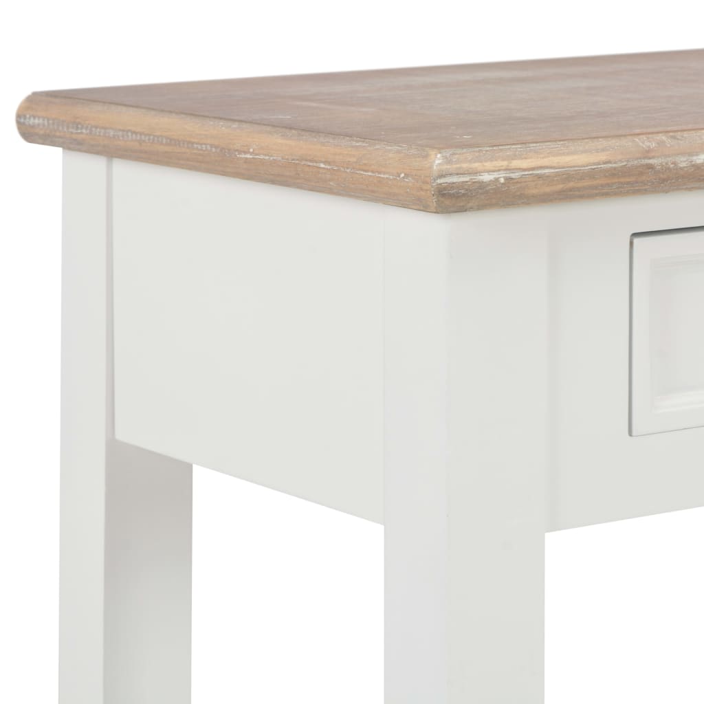 Τραπέζι Κονσόλα Λευκό 110 x 35 x 80 εκ. Ξύλινο - PAKOBAZAAR