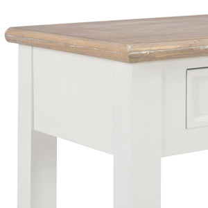 Τραπέζι Κονσόλα Λευκό 110 x 35 x 80 εκ. Ξύλινο - PAKOBAZAAR