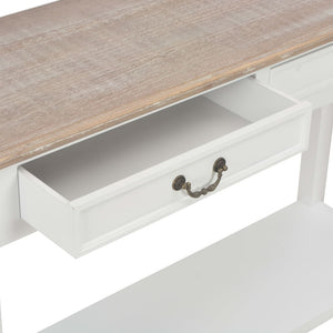 Τραπέζι Κονσόλα Λευκό 110 x 35 x 80 εκ. Ξύλινο - PAKOBAZAAR
