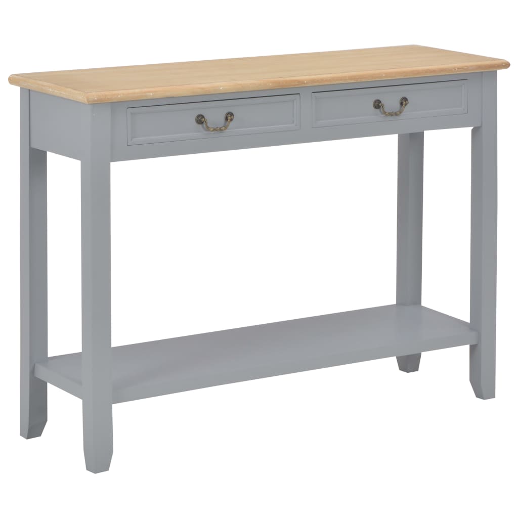 Τραπέζι Κονσόλα Γκρι 110 x 35 x 80 εκ. Ξύλινο - PAKOBAZAAR