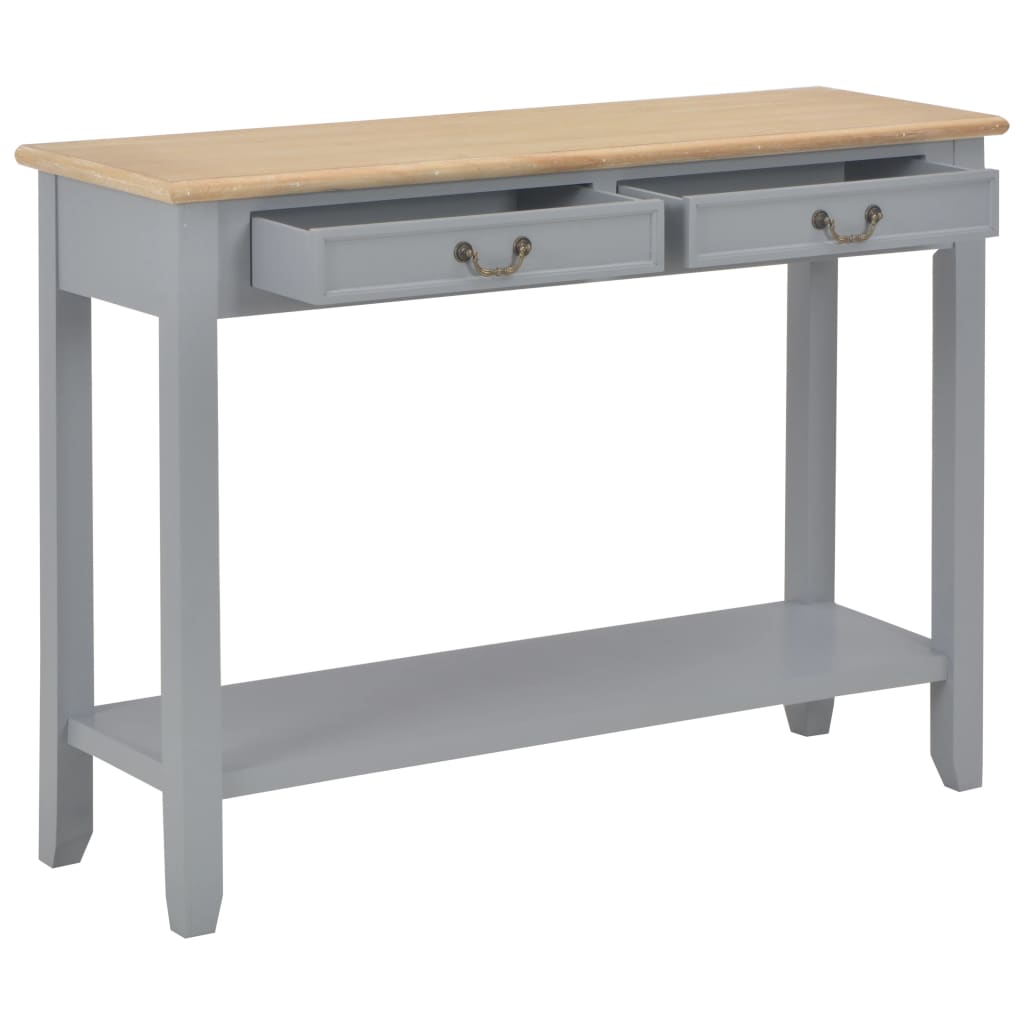 Τραπέζι Κονσόλα Γκρι 110 x 35 x 80 εκ. Ξύλινο - PAKOBAZAAR
