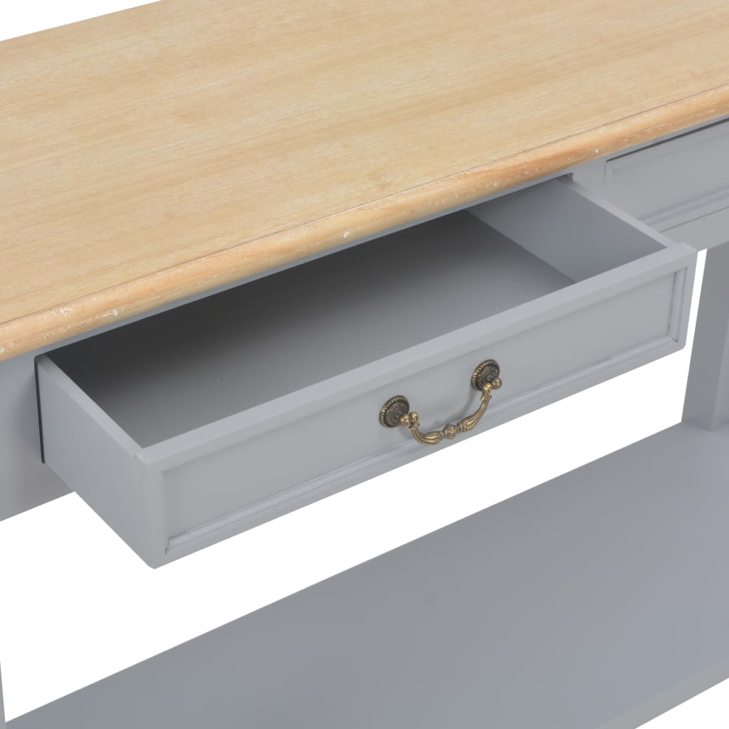 Τραπέζι Κονσόλα Γκρι 110 x 35 x 80 εκ. Ξύλινο - PAKOBAZAAR