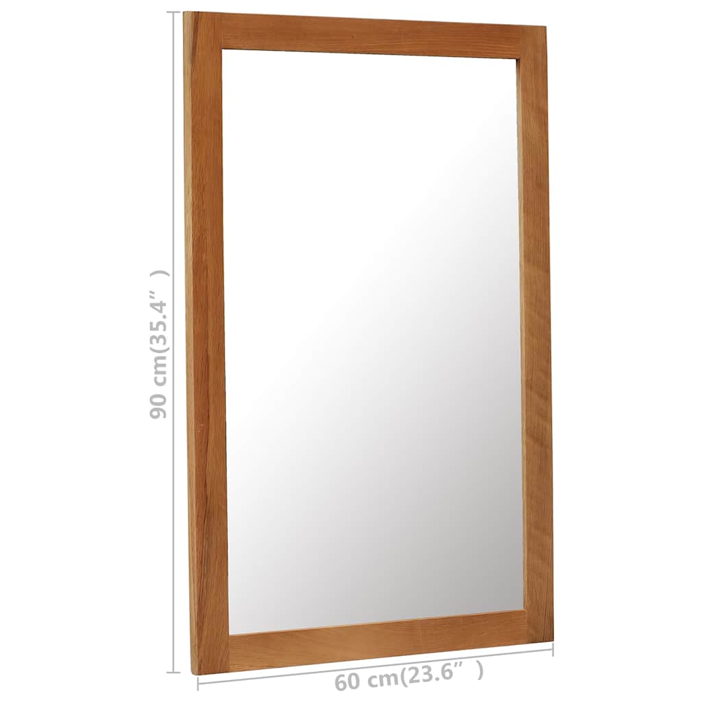 Καθρέπτης 60 x 90 εκ. από Μασίφ Ξύλο Δρυός