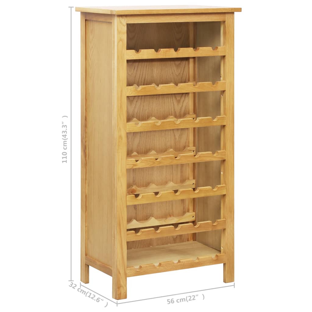 Κάβα Κρασιών 56 x 32 x 110 εκ. από Μασίφ Ξύλο Δρυός - PAKOBAZAAR