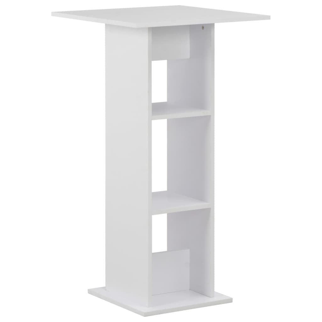 Τραπέζι Μπαρ Λευκό 60 x 60 x 110 εκ. - PAKOBAZAAR