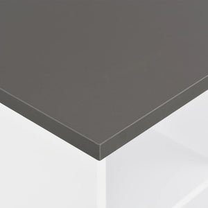 Τραπέζι Μπαρ Λευκό / Γκρι Ανθρακί 60 x 60 x 110 εκ. - PAKOBAZAAR