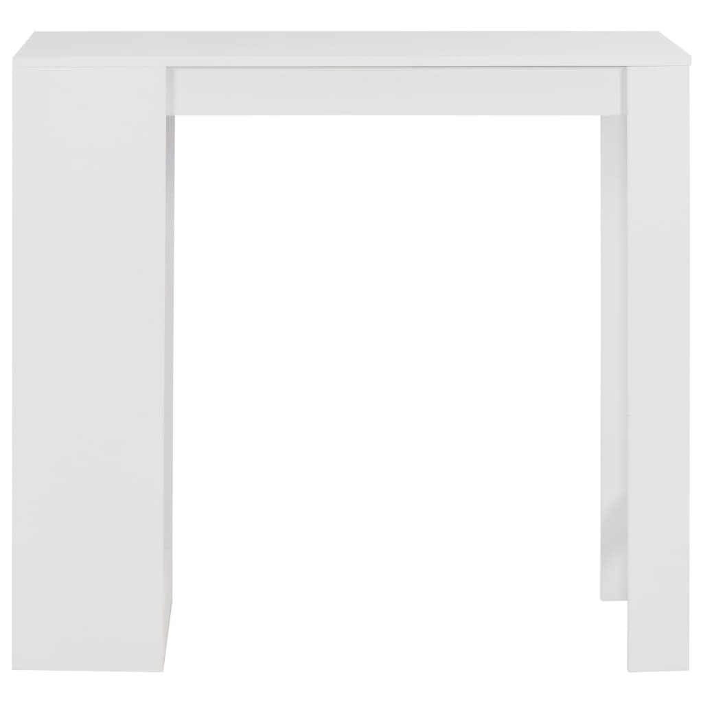 Τραπέζι Μπαρ με Ράφια Λευκό 110 x 50 x 103 εκ. - Pakobazaar