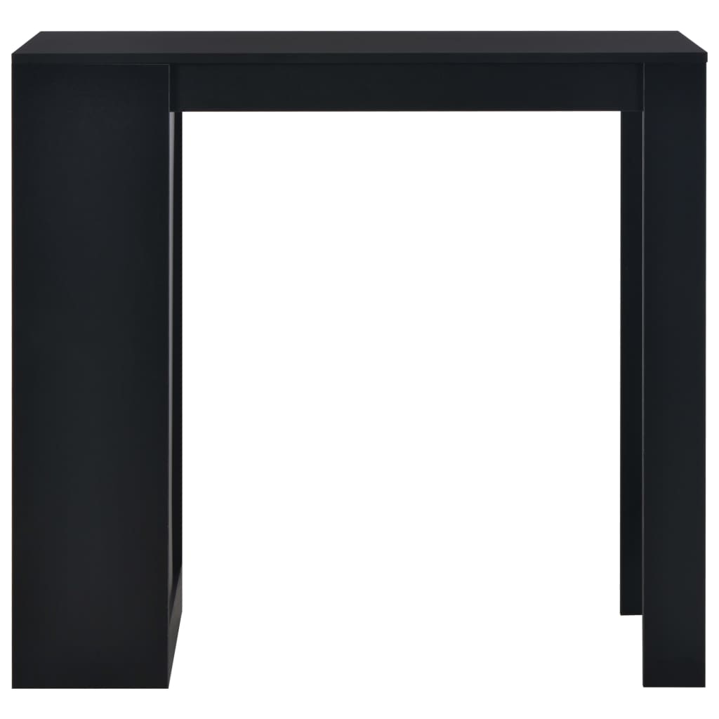 Τραπέζι Μπαρ με Ράφια Μαύρο 110 x 50 x 103 εκ. - PAKOBAZAAR