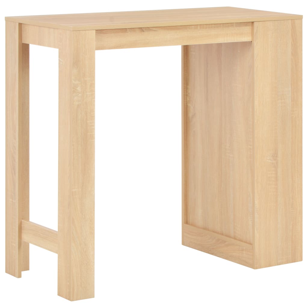 Τραπέζι Μπαρ με Ράφι Χρώμα Δρυός 110 x 50 x 103 εκ. - PAKOBAZAAR