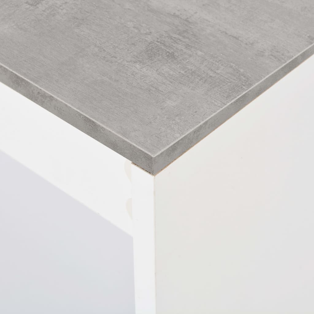 Τραπέζι Μπαρ με Ράφι Λευκό 110 x 50 x 103 εκ. - Pakobazaar