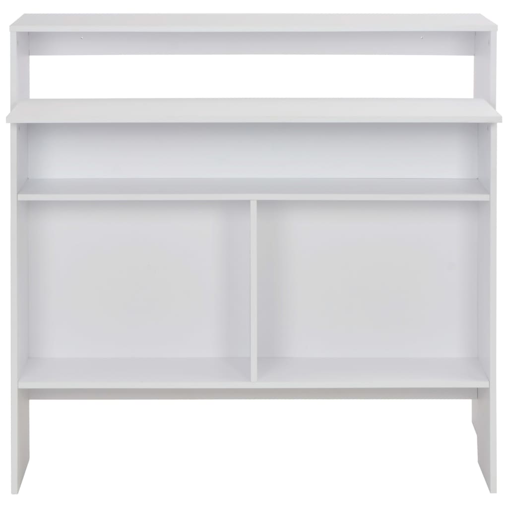 Τραπέζι Μπαρ με 2 Επιφάνειες Λευκό 130 x 40 x 120 εκ. - PAKOBAZAAR