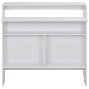 Τραπέζι Μπαρ με 2 Επιφάνειες Λευκό 130 x 40 x 120 εκ. - PAKOBAZAAR