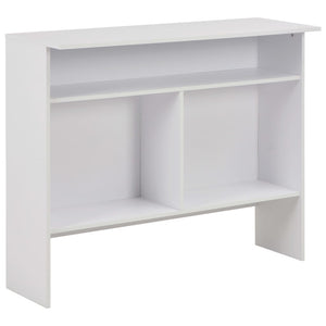 Τραπέζι Μπαρ με 2 Επιφάνειες Λευκό 130 x 40 x 120 εκ. - PAKOBAZAAR