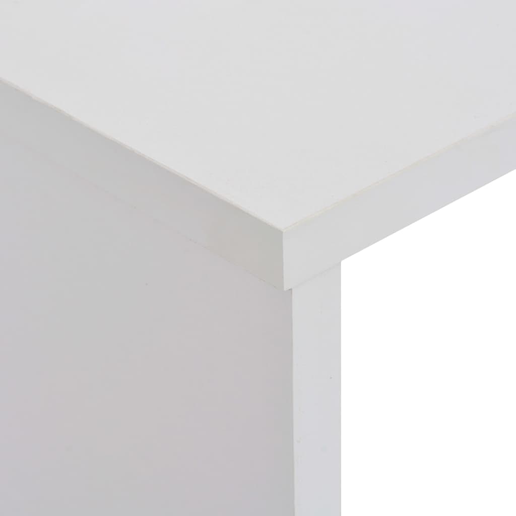 Τραπέζι Μπαρ με 2 Επιφάνειες Λευκό 130 x 40 x 120 εκ. - PAKOBAZAAR
