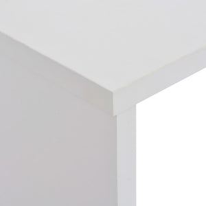 Τραπέζι Μπαρ με 2 Επιφάνειες Λευκό 130 x 40 x 120 εκ. - PAKOBAZAAR