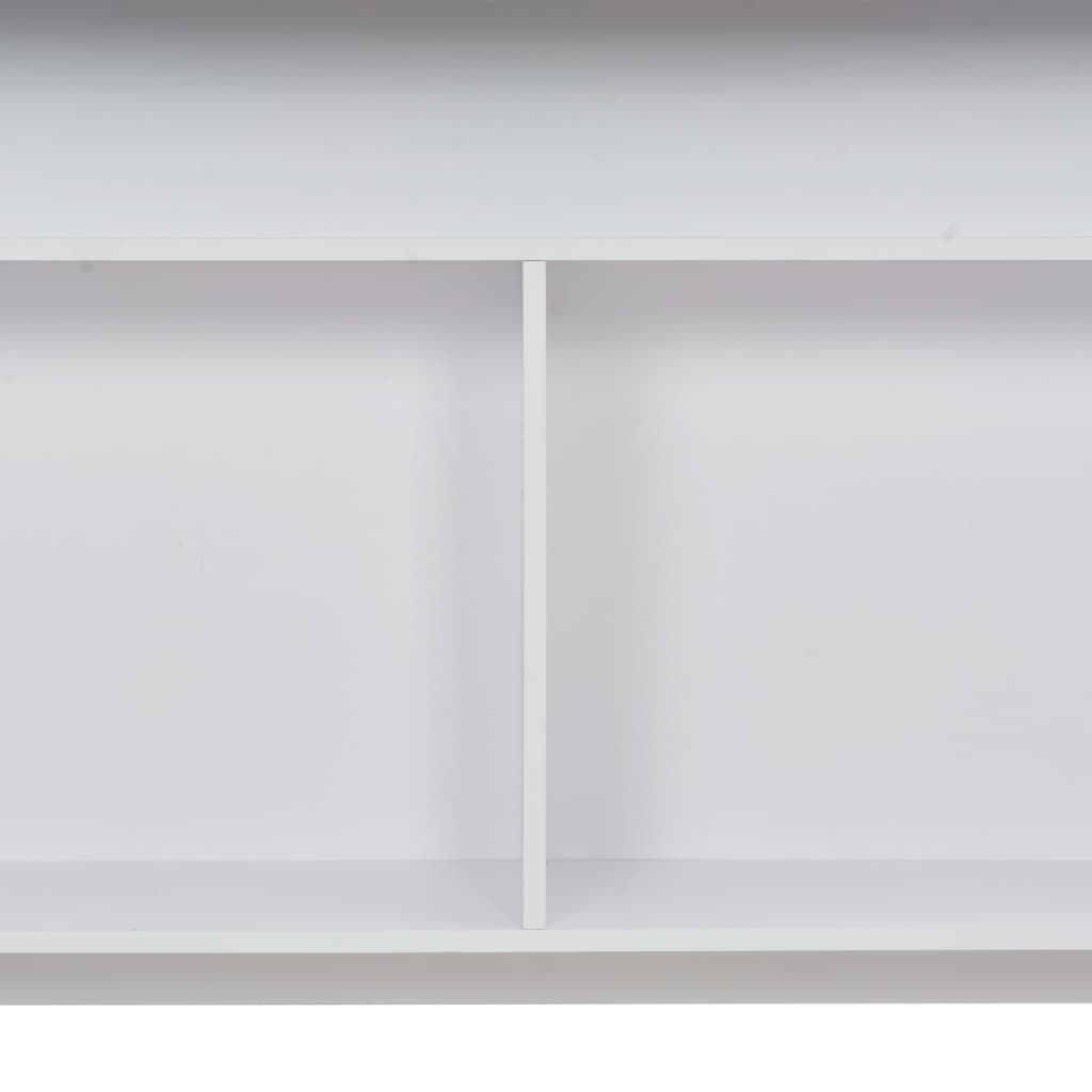 Τραπέζι Μπαρ με 2 Επιφάνειες Λευκό 130 x 40 x 120 εκ. - PAKOBAZAAR