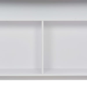 Τραπέζι Μπαρ με 2 Επιφάνειες Λευκό 130 x 40 x 120 εκ. - PAKOBAZAAR