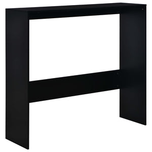Τραπέζι Μπαρ με 2 Επιφάνειες Χρώμα Μαύρο 130 x 40 x 120 εκ. - PAKOBAZAAR