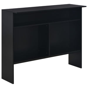 Τραπέζι Μπαρ με 2 Επιφάνειες Χρώμα Μαύρο 130 x 40 x 120 εκ. - PAKOBAZAAR
