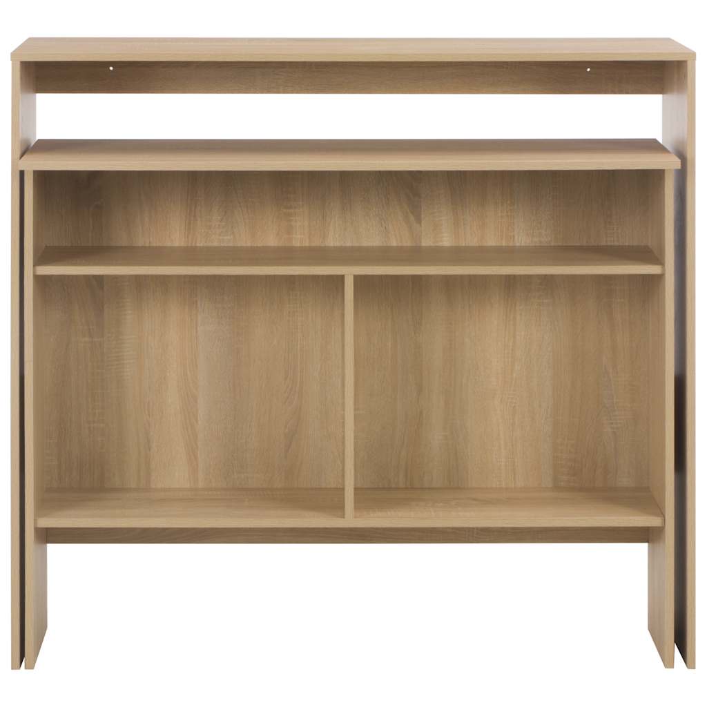 Τραπέζι Μπαρ με 2 Επιφάνειες Χρώμα Δρυός 130 x 40 x 120 εκ. - PAKOBAZAAR