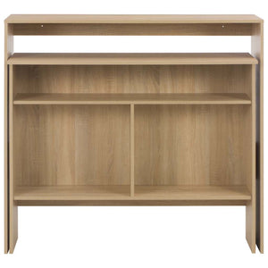 Τραπέζι Μπαρ με 2 Επιφάνειες Χρώμα Δρυός 130 x 40 x 120 εκ. - PAKOBAZAAR