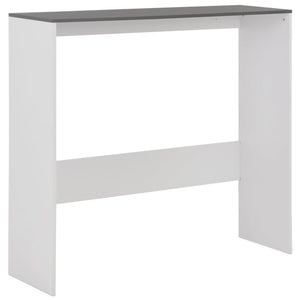 Τραπέζι Μπαρ με 2 Επιφάνειες Λευκό / Γκρι 130 x 40 x 120 εκ. - PAKOBAZAAR