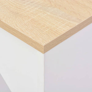 Τραπέζι Μπαρ με Κινητό Ράφι Λευκό 138 x 39 x 110 εκ. - PAKOBAZAAR