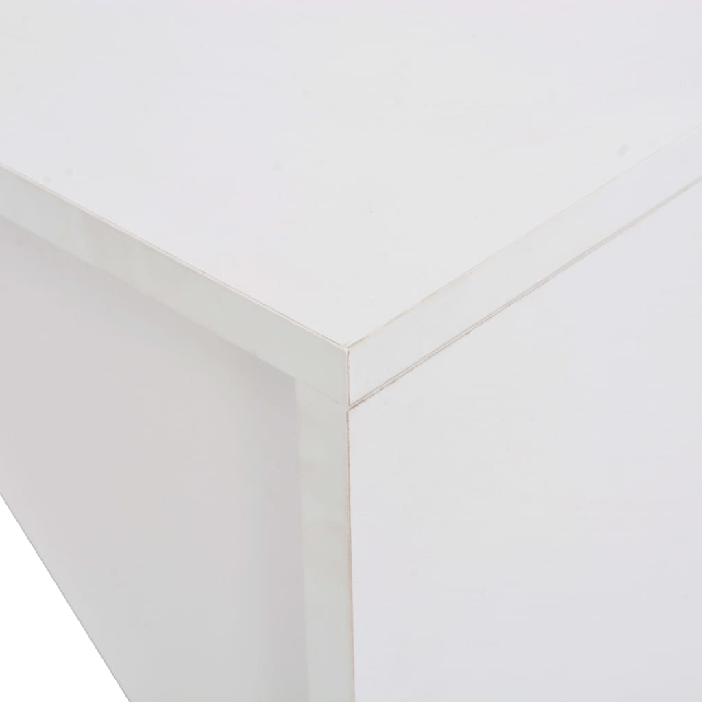 Τραπέζι Μπαρ με Ράφι Λευκό 115 x 59 x 200 εκ. - PAKOBAZAAR
