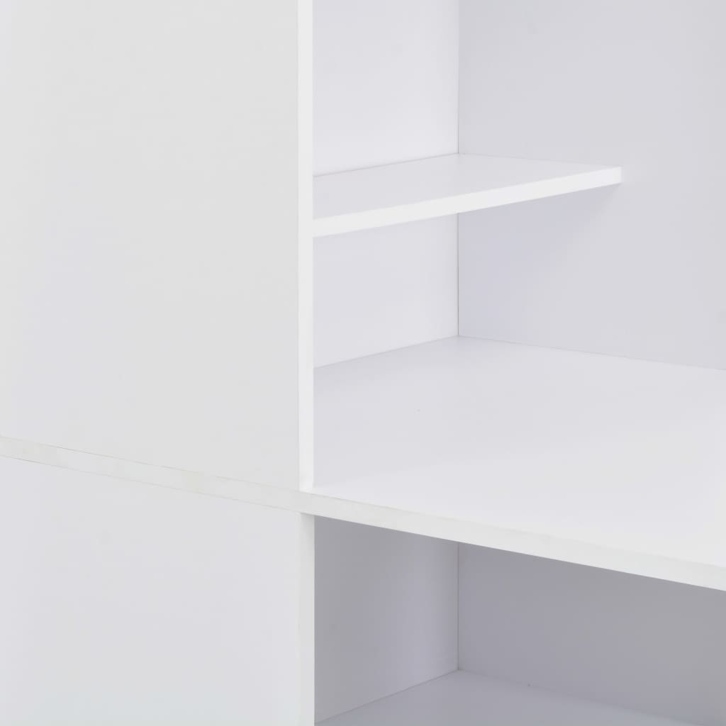 Τραπέζι Μπαρ με Ράφι Λευκό 115 x 59 x 200 εκ. - PAKOBAZAAR