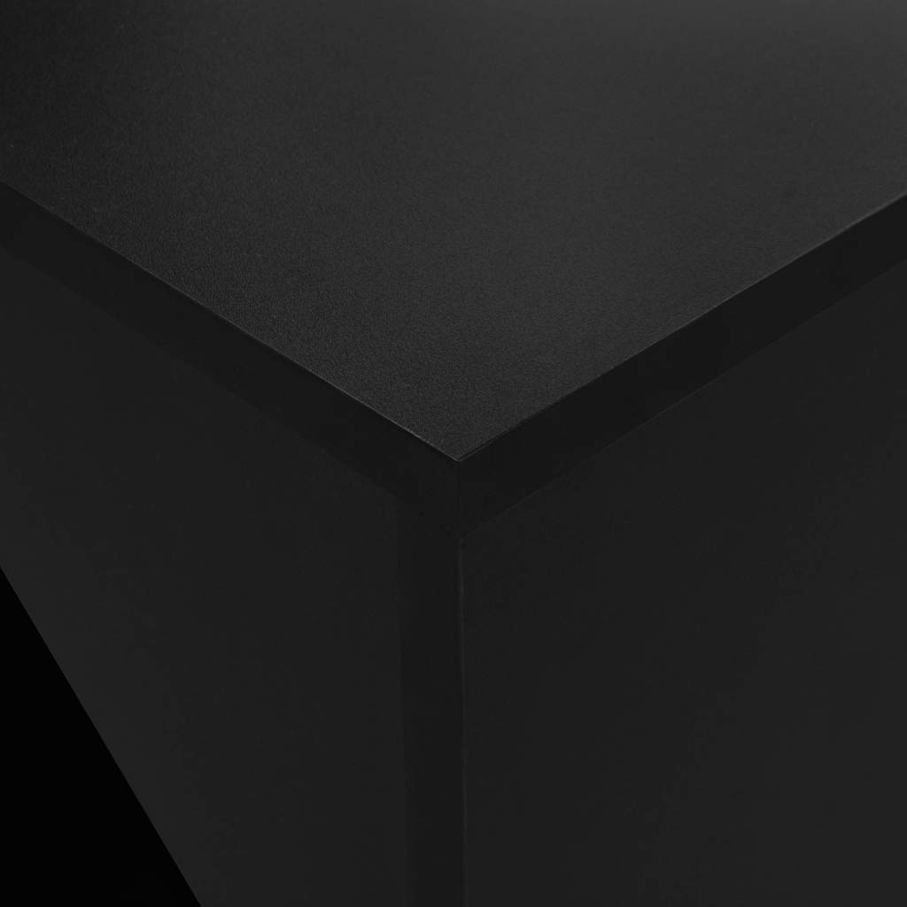 Τραπέζι Μπαρ με Ράφι Μαύρο 115 x 59 x 200 εκ. - PAKOBAZAAR