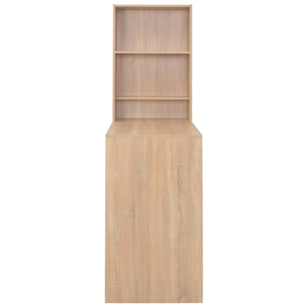 Τραπέζι Μπαρ με Ράφι Χρώμα Δρυός 115 x 59 x 200 εκ. - PAKOBAZAAR