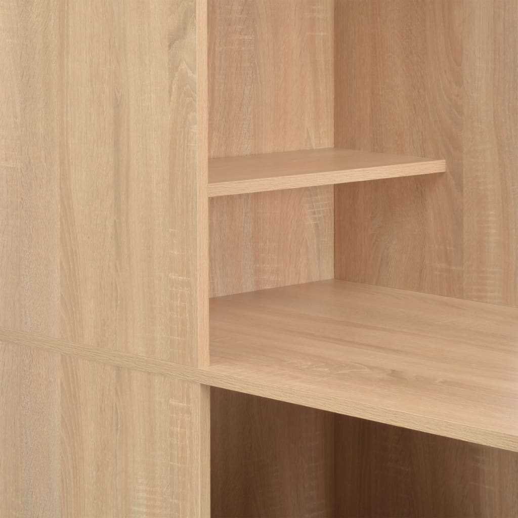 Τραπέζι Μπαρ με Ράφι Χρώμα Δρυός 115 x 59 x 200 εκ. - PAKOBAZAAR
