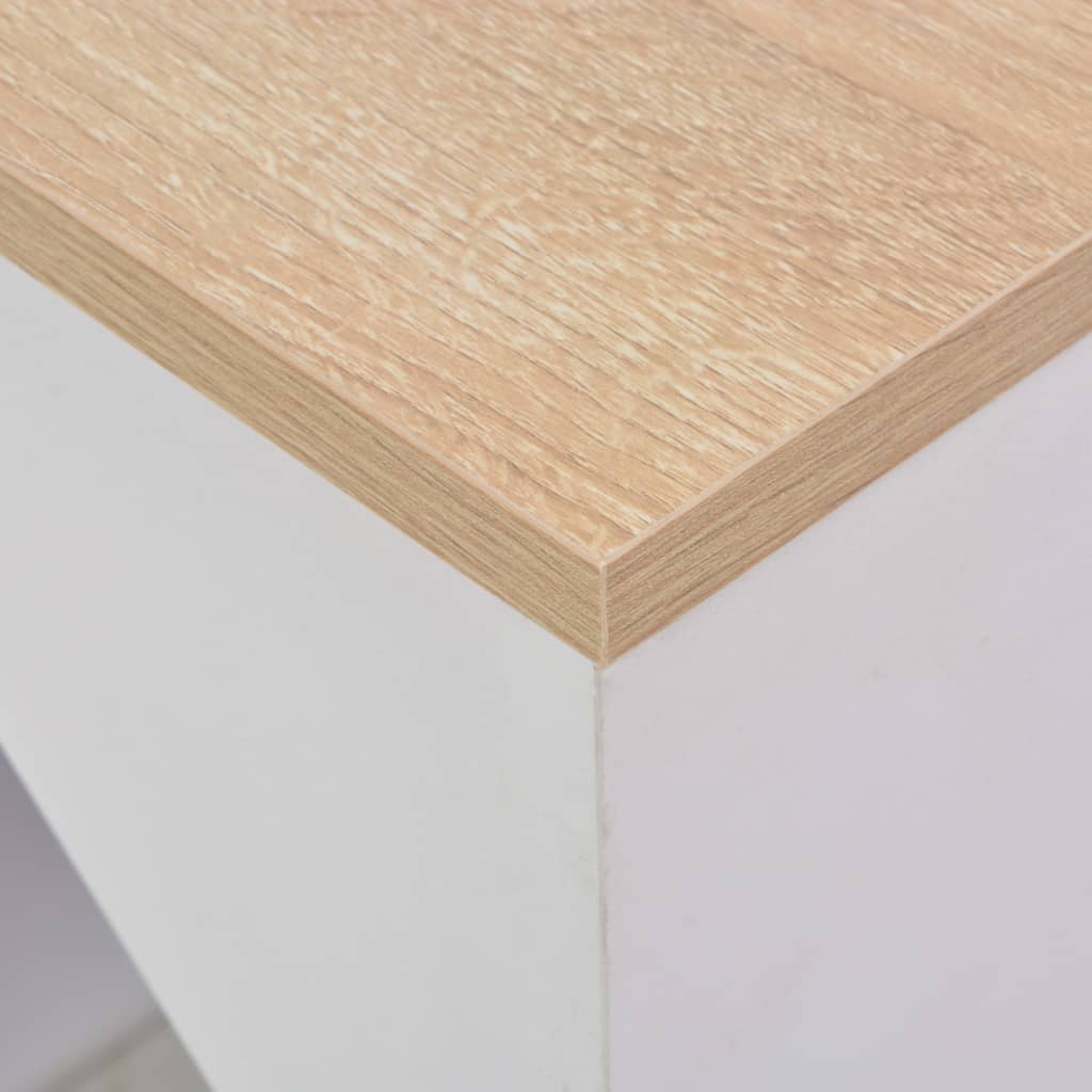 Τραπέζι Μπαρ με Ντουλάπι Λευκό 115 x 59 x 200 εκ. - PAKOBAZAAR