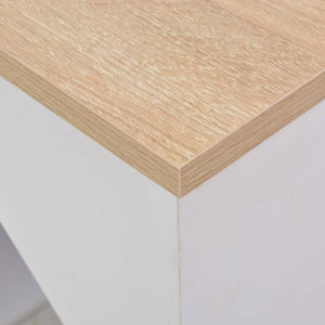Τραπέζι Μπαρ με Ντουλάπι Λευκό 115 x 59 x 200 εκ. - PAKOBAZAAR