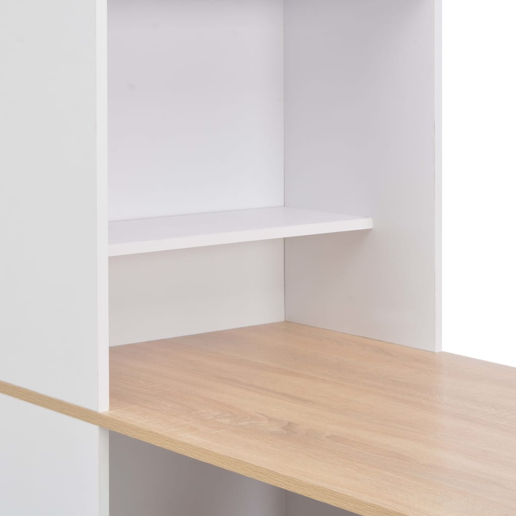 Τραπέζι Μπαρ με Ντουλάπι Λευκό 115 x 59 x 200 εκ. - PAKOBAZAAR