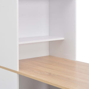 Τραπέζι Μπαρ με Ντουλάπι Λευκό 115 x 59 x 200 εκ. - PAKOBAZAAR