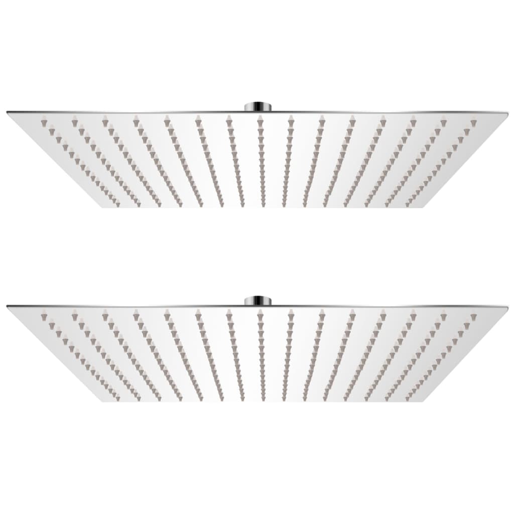 Κεφαλή Nτους Βροχή 2 τεμ. 40 x 40 εκ. από Ανοξείδωτο Ατσάλι - PAKOBAZAAR