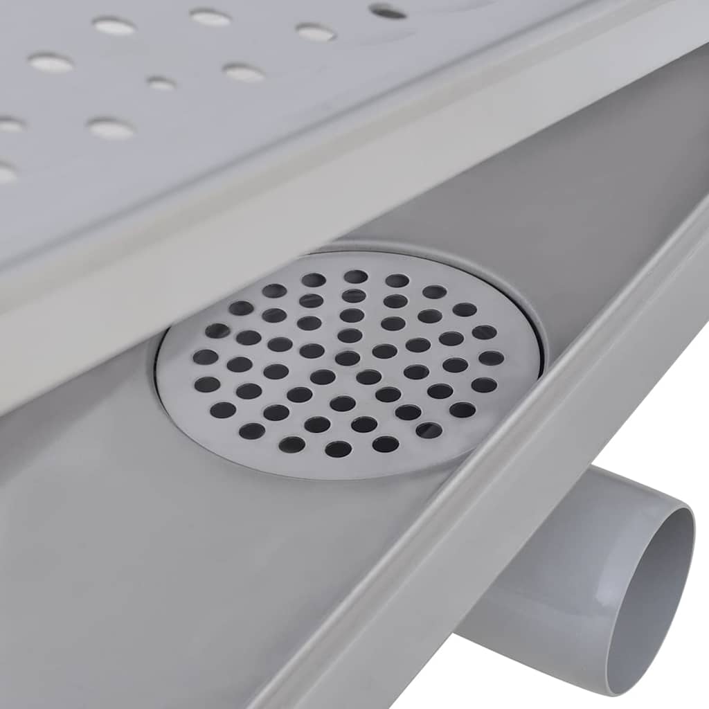 Σιφόνια Ντουζιέρας Γραμμμικά 2 τεμ. 530x140 χιλ Ανοξείδ. Ατσάλι - Pakobazaar