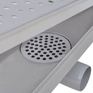 Σιφόνια Ντουζιέρας Γραμμμικά 2 τεμ. 530x140 χιλ Ανοξείδ. Ατσάλι - Pakobazaar