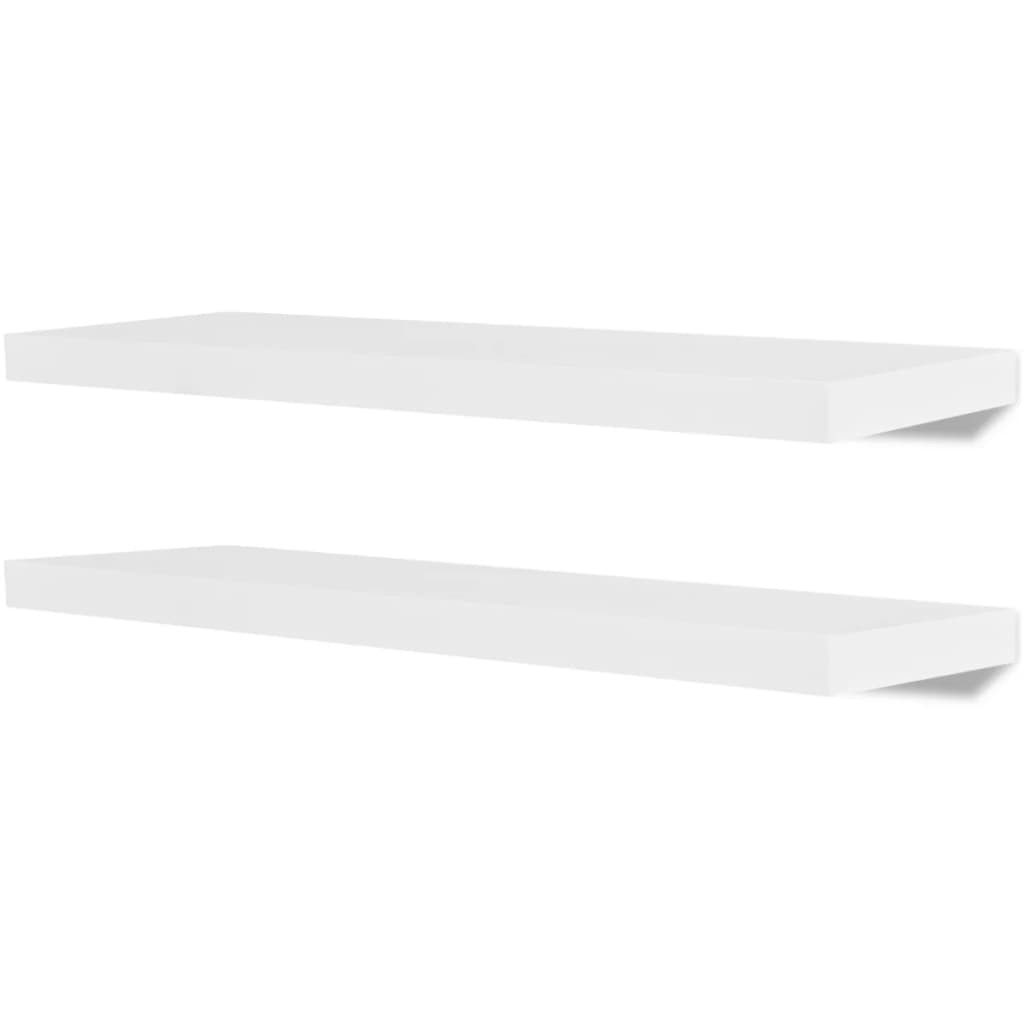 Ράφια Τοίχου 4 τεμ. Λευκά 80 εκ. - PAKOBAZAAR