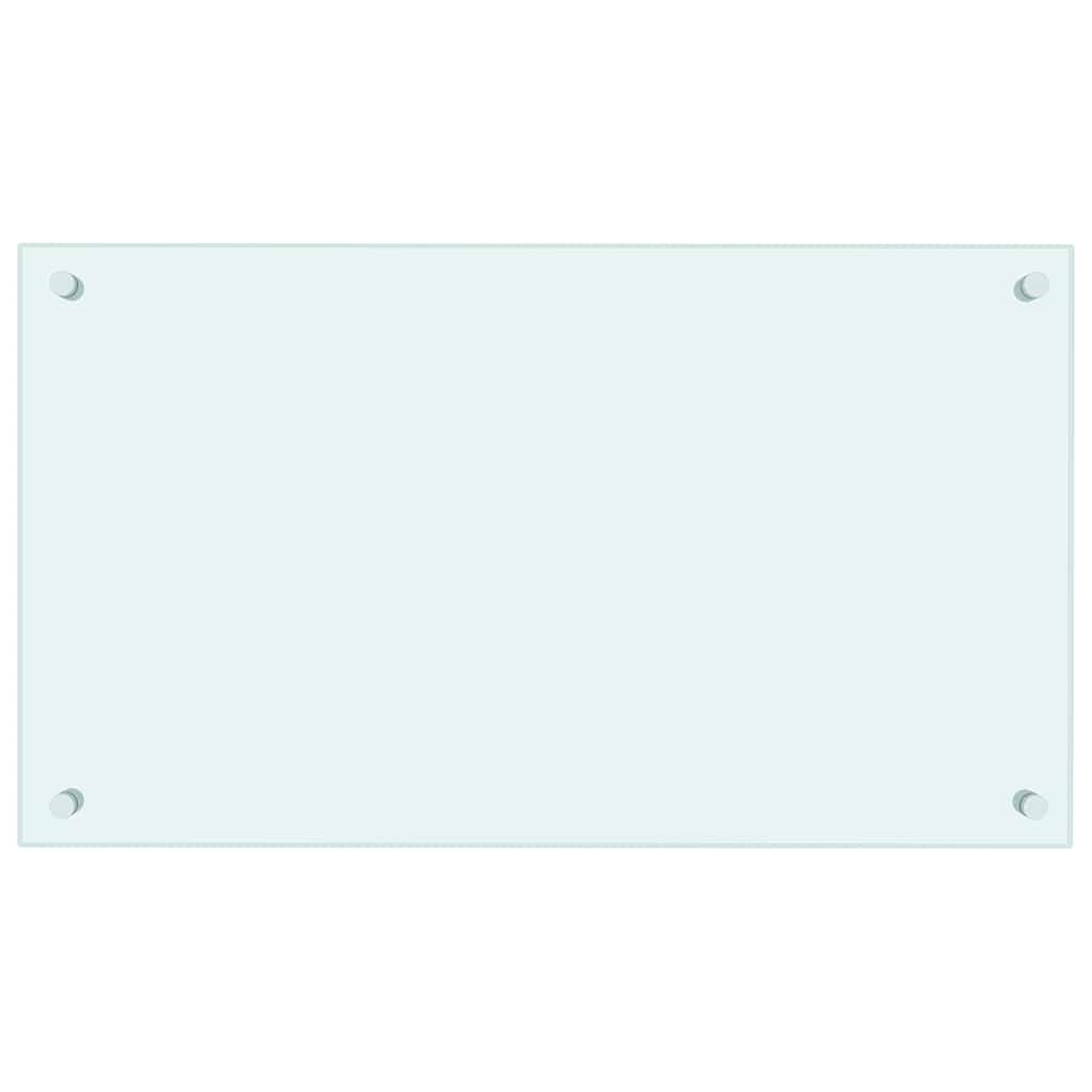 Πλάτη Κουζίνας Λευκή 70 x 40 εκ. από Ψημένο Γυαλί - PAKOBAZAAR